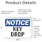 Signmission Key Drop, 10 in W x Rectangle, Vinyl Decal OS-2PACK-NS-D-710-L-13889 - alternate 3